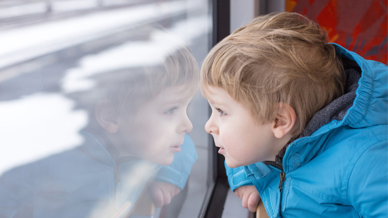 Child on train