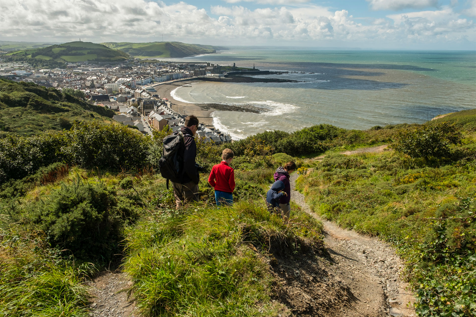 A view of Aberystwyth landscape from a cliff