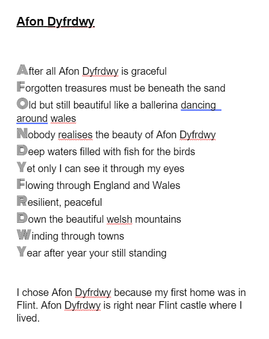 Afon Dyfrdwy named by Elinor