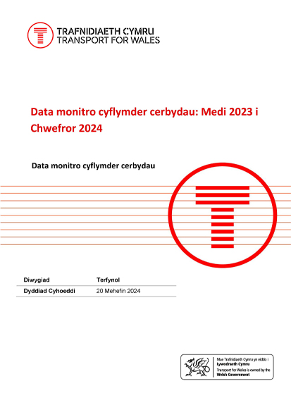 Data monitro cyflymder cerbydau: Medi 2023 i Chwefror 2024