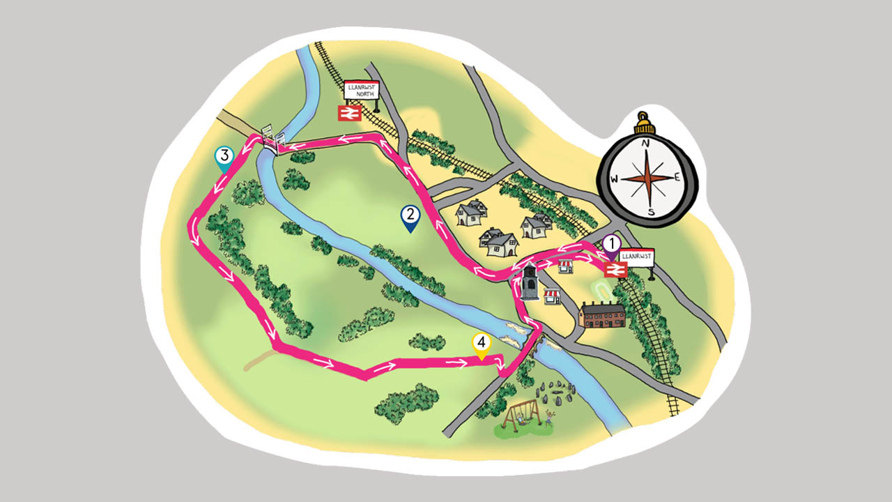 Llanrwst route map