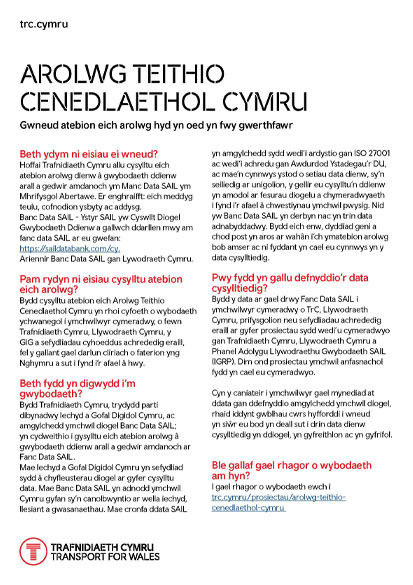 Taflen Wybodaeth ar Gysylltu Data