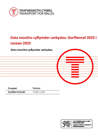 Data monitro cyflymder cerbydau: Gorffennaf 2023 i Ionawr 2025