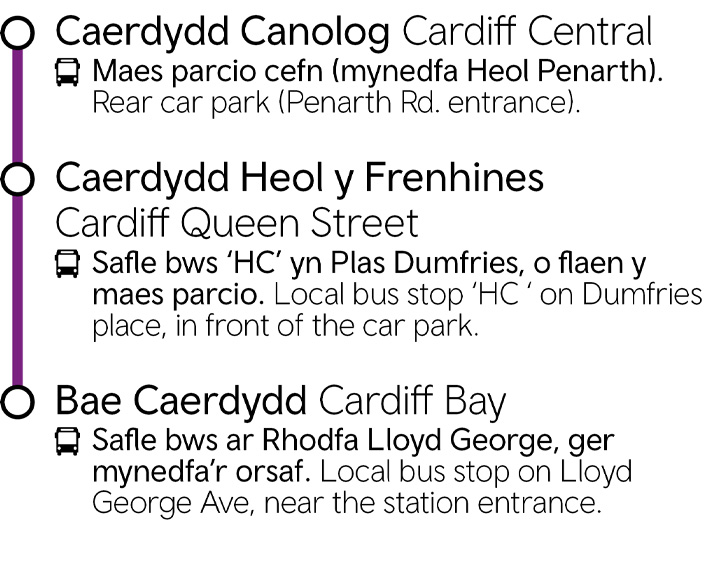 Caerdydd Canolog - Bae Caerdydd