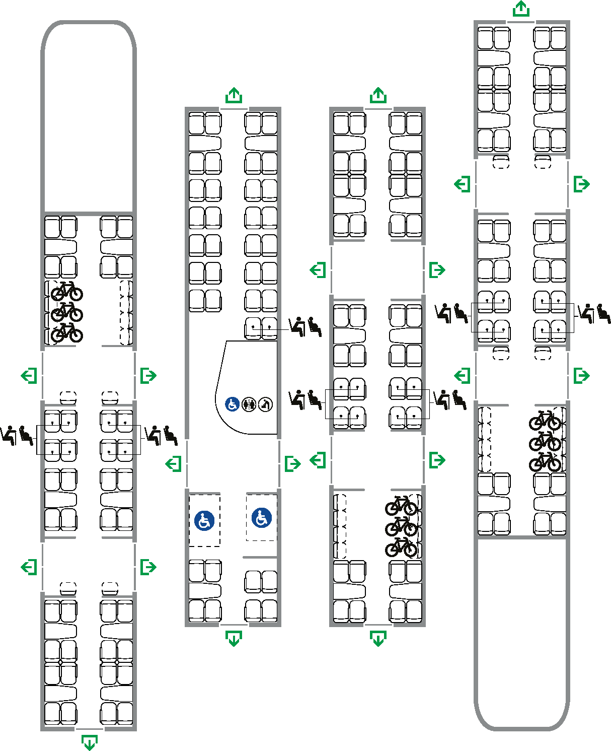 Class 756 Flirt carriage layout