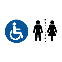 Universal accessible toilet icon