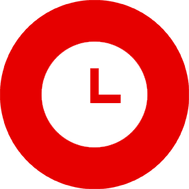 Red clock icon