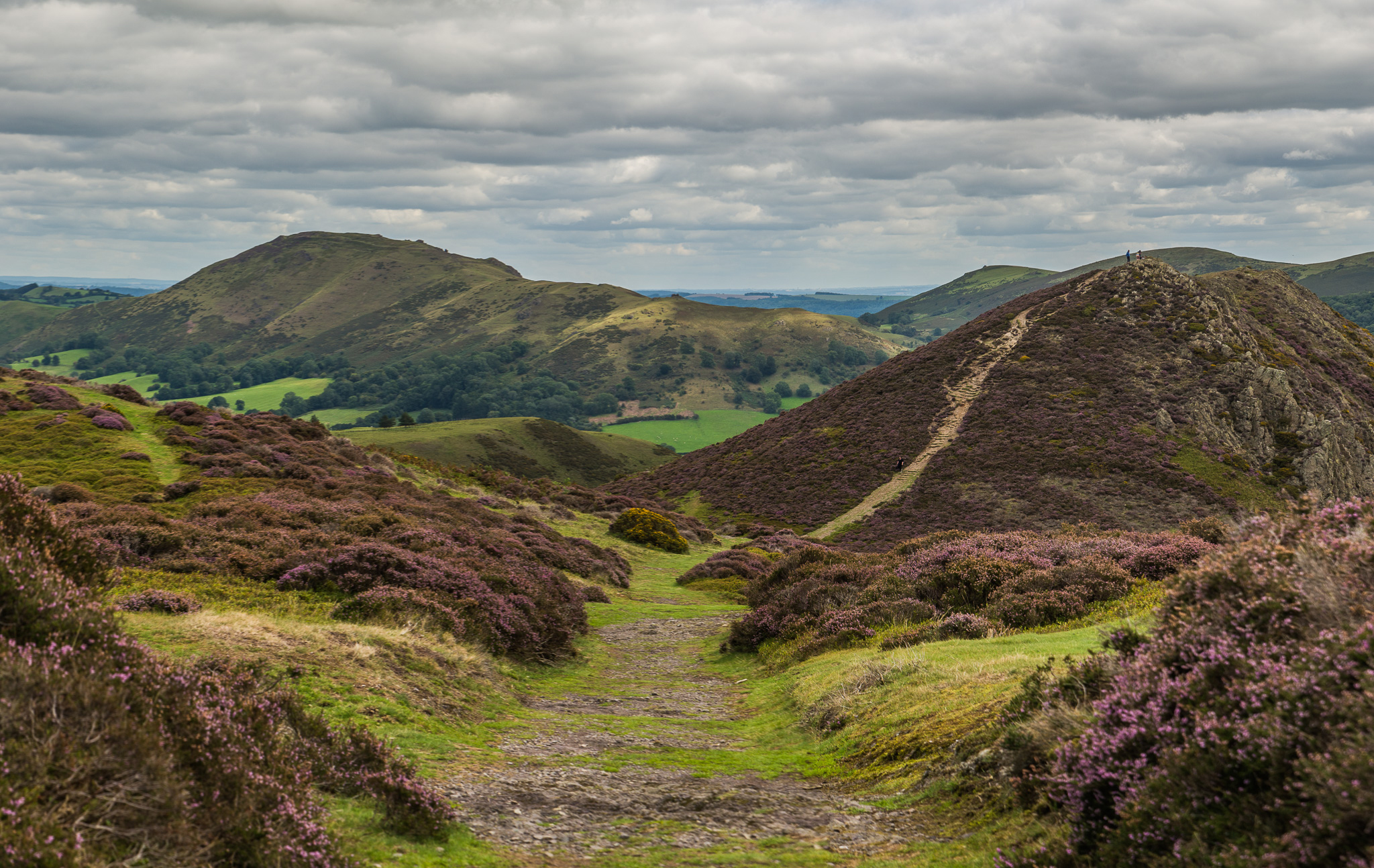 Aerial view of Church Stretton's landscape