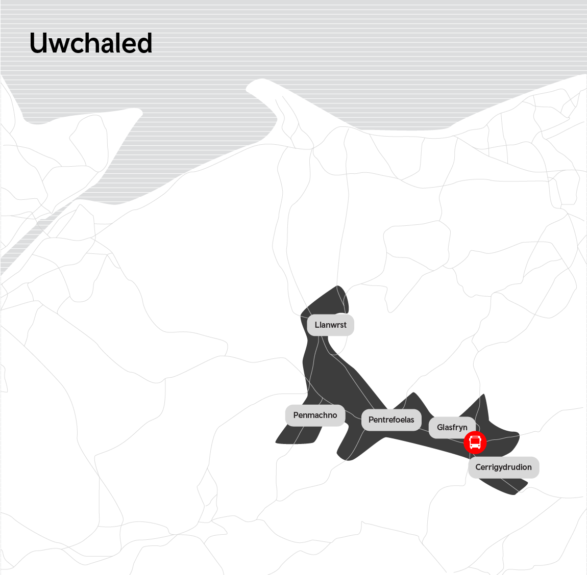 Map of Uwchaled